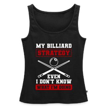 Billiard Training Cue Billardkugeln - Frauen Premium Organic Tank Top - Schwarz - Vorne - AI Model Female 172 light (172cm)