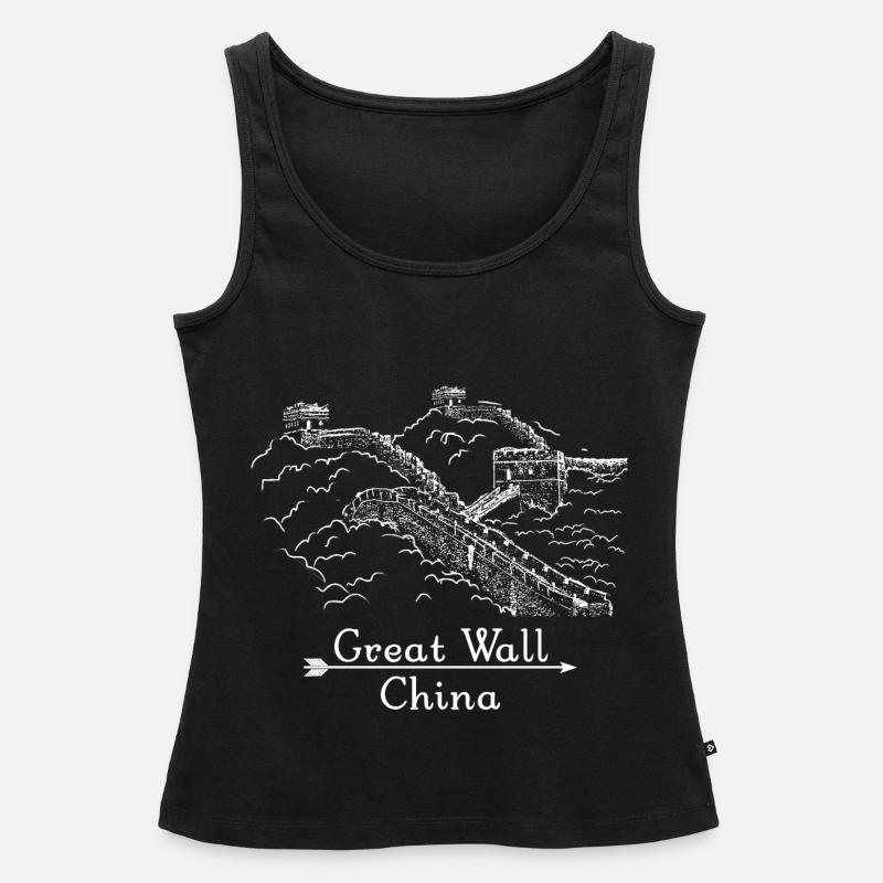 Programmation CSS Web Grande Muraille Chine Gre - Débardeur bio Premium Femme - noir