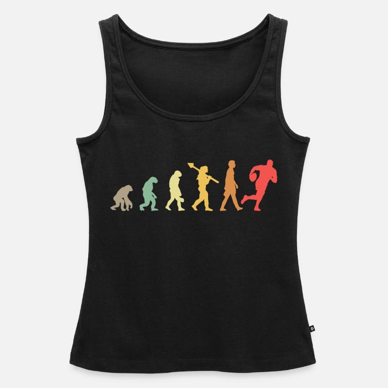 Evolution Rugby Player Rugby Development Retro - Women’s Premium Organic Tank top - black