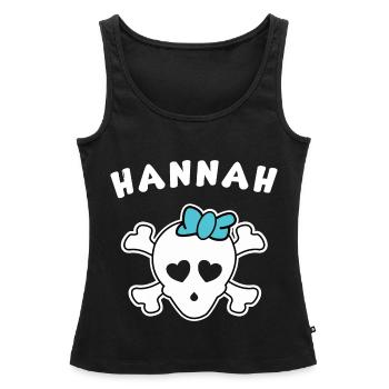 Piratin Hannah Design für Mädchen und Frauen - Frauen Premium Organic Tank Top - Schwarz - Vorne - AI Model Female 172 light (172cm)