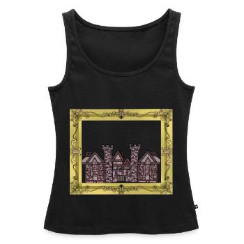 Bauherr Immobilie Marktler Bauen Renovieren Haus - Frauen Premium Organic Tank Top - Schwarz - Vorne - AI Model Female 172 light (172cm)