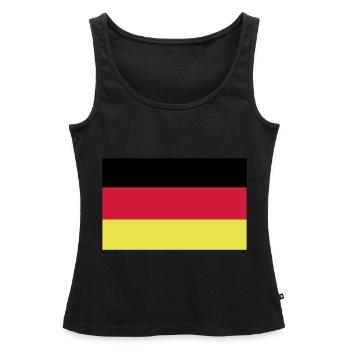 German Flag - Women’s Premium Organic Tank top - black - Front - AI Model Female 172 light (172cm)