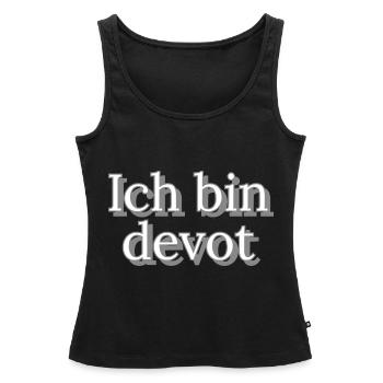 Submissive Gay Frau - Frauen Premium Organic Tank Top - Schwarz - Vorne - AI Model Female 172 light (172cm)