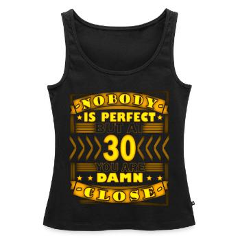 30. Geburtstag - 30 Jahre - Frauen Premium Organic Tank Top - Schwarz - Vorne - AI Model Female 172 light (172cm)