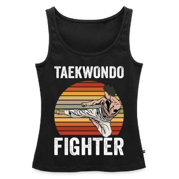 Tae Kwon Do - taekwondo - Kampfsport - Frauen Premium Organic Tank Top - Schwarz - Vorne - AI Model Female 172 light (172cm)