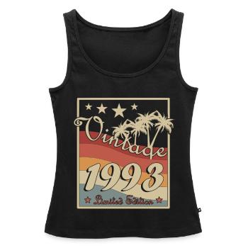 1993 - Jahrgang 1993 - Baujahr 1993 - Frauen Premium Organic Tank Top - Schwarz - Vorne - AI Model Female 172 light (172cm)