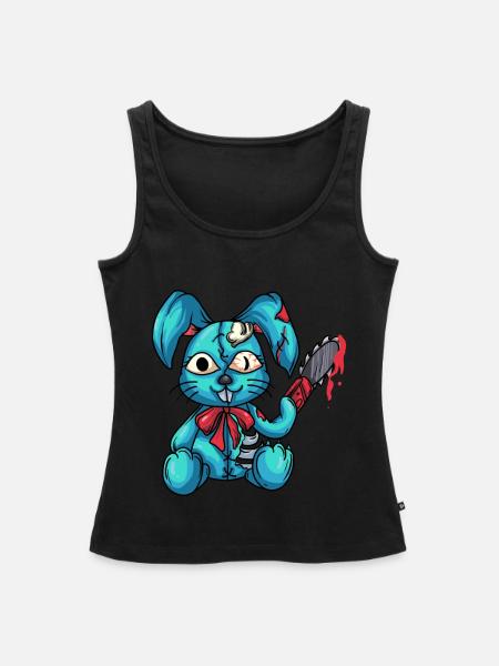 Hasen Dämon Gothic Kawaii - Frauen Premium Organic Tank Top - Schwarz