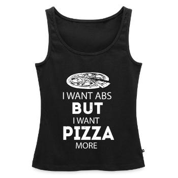 Pizza Italie Délicieux Nourriture Cadeau - Débardeur bio Premium Femme - noir - Devant - AI Model Female 172 light (172cm)