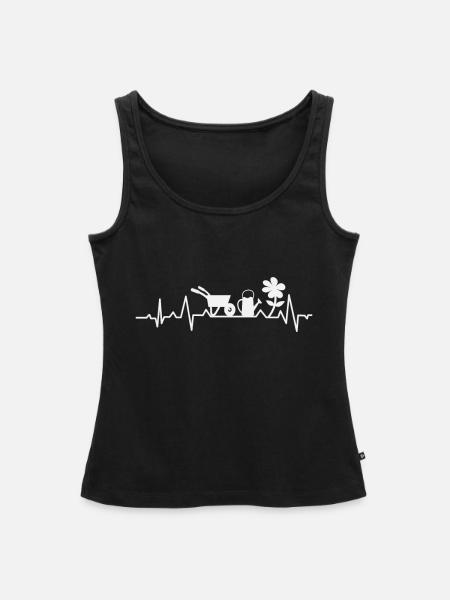 Garten Herzschlag - Frauen Premium Organic Tank Top - Schwarz
