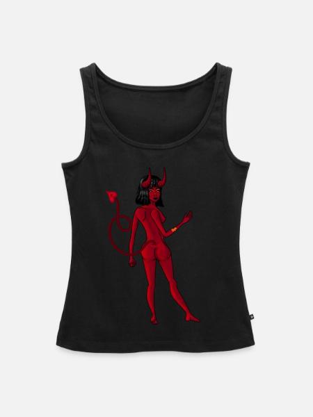 Teufelsfrau - Frauen Premium Organic Tank Top - Schwarz