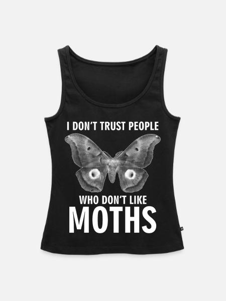 Motten Meme Spruch Motte - Frauen Premium Organic Tank Top - Schwarz