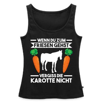 Pferd Friese Pferde Reiten - Frauen Premium Organic Tank Top - Schwarz - Vorne - AI Model Female 172 light (172cm)