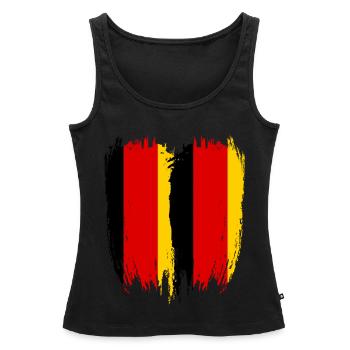 Allemagne Drapeau Allemagne - Débardeur bio Premium Femme - noir - Devant - AI Model Female 172 light (172cm)
