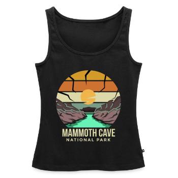 Souvenir Cave Kentucky Mammoth Cave Parc national - Débardeur bio Premium Femme - noir - Devant - AI Model Female 172 light (172cm)