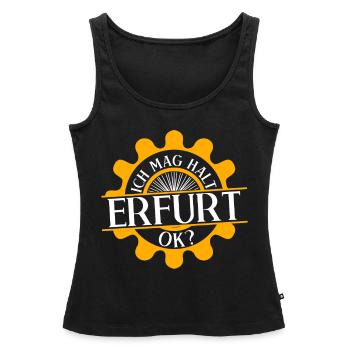 Erfurter Ich mag Erfurt - Frauen Premium Organic Tank Top - Schwarz - Vorne - AI Model Female 172 light (172cm)