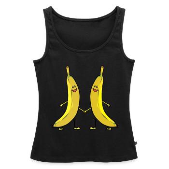 süße Bananen Obst Früchte Nahrungsmittel Kinder - Frauen Premium Organic Tank Top - Schwarz - Vorne - AI Model Female 172 light (172cm)