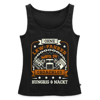 Trucker Männer Truck Fernfahrer LKW Fahrer für - Frauen Premium Organic Tank Top - Schwarz - Vorne - AI Model Female 172 light (172cm)