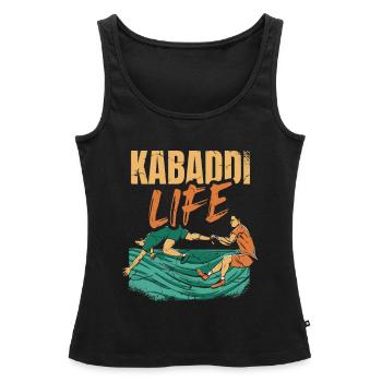 Kabaddi Life Indian Sport India Kabaddi Player - Women’s Premium Organic Tank top - black - Front - AI Model Female 172 light (172cm)