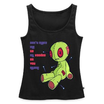 Voodoo auf dich! Hexerei Gruseliges Halloween Kost - Frauen Premium Organic Tank Top - Schwarz - Vorne - AI Model Female 172 light (172cm)