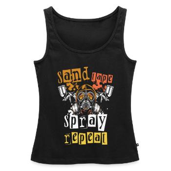Sand Tape Spray Repeat Auto Body Painter - Frauen Premium Organic Tank Top - Schwarz - Vorne - AI Model Female 172 light (172cm)