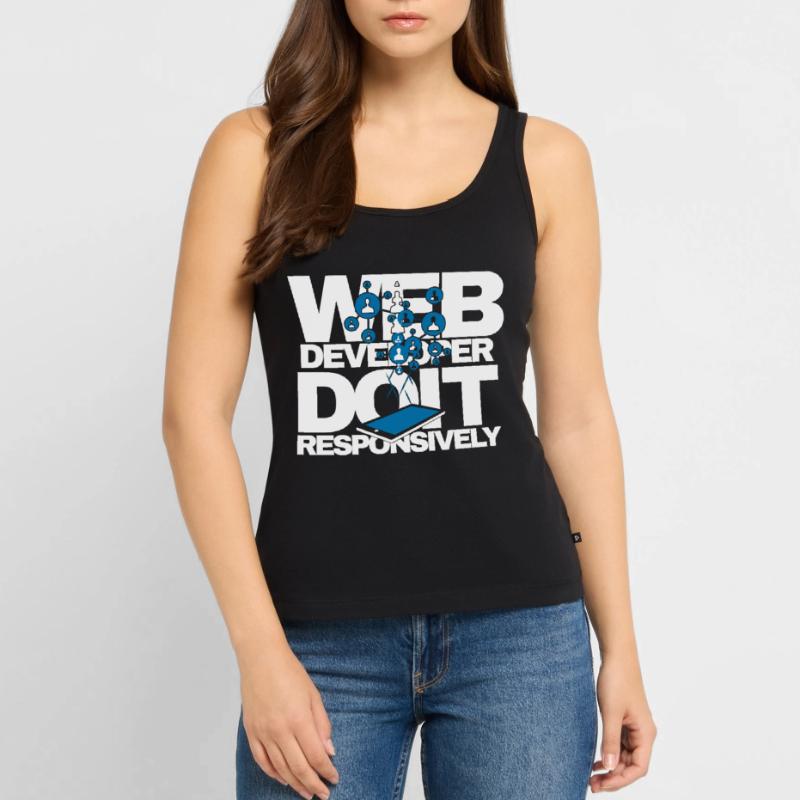 Programme de site Web Développeur Web réactif Débardeur bio Premium Femme