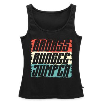 Badass Bungee Jumper Bungee Jumping Adrénaline - Débardeur bio Premium Femme - noir - Devant - AI Model Female 172 light (172cm)