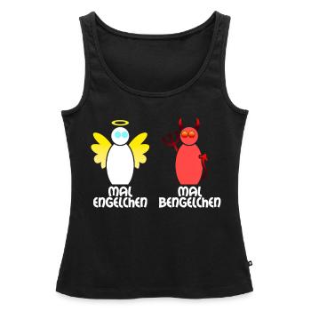 Engel Bengelchen Engelchen Bengel - Frauen Premium Organic Tank Top - Schwarz - Vorne - AI Model Female 172 light (172cm)