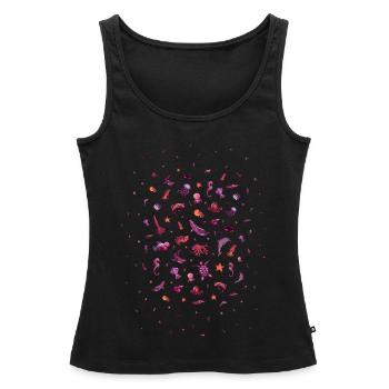 Animal aquatique amateur de poissons - Débardeur bio Premium Femme - noir - Devant - AI Model Female 172 light (172cm)