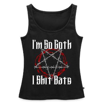 Satan Belzébuth Diable Gothique Pentagramme Mystique - Débardeur bio Premium Femme - noir - Devant - AI Model Female 172 light (172cm)