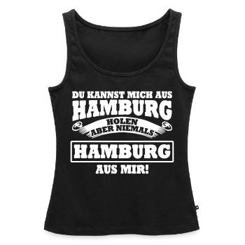 Hamburg Hamburger - Frauen Premium Organic Tank Top - Schwarz - Vorne - AI Model Female 172 light (172cm)