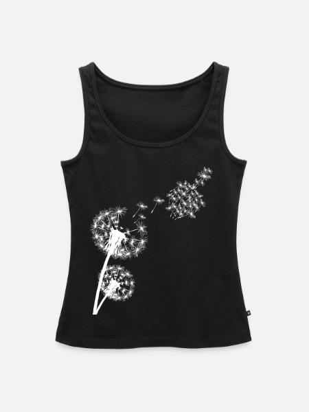 Mittelfinger Pusteblume Beleidigung - Frauen Premium Organic Tank Top - Schwarz
