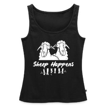Farmer Farmer Lamb Farmer Farm Country Egg Sheep - Women’s Premium Organic Tank top - black - Front - AI Model Female 172 light (172cm)