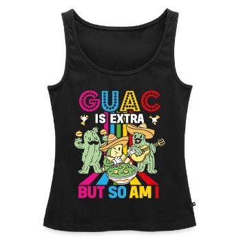 Avocat Guacamole Mexicain Mexique Latino - Débardeur bio Premium Femme - noir - Devant - AI Model Female 172 light (172cm)