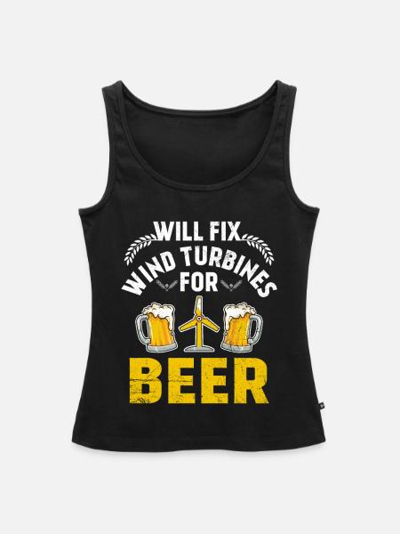 Windkraftanlagentechniker Windmühle Erneuerbare - Frauen Premium Organic Tank Top - Schwarz