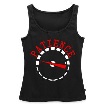 Impatient Impatience Patience - Women’s Premium Organic Tank top - black - Front - AI Model Female 172 light (172cm)