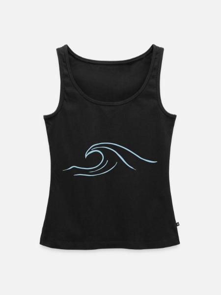 Welle - Frauen Premium Organic Tank Top - Schwarz