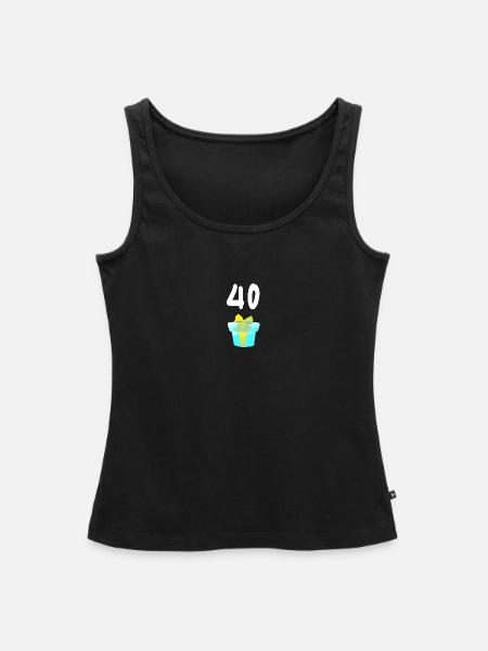 geschenk, 40 geschenkbox - Frauen Premium Organic Tank Top - Schwarz