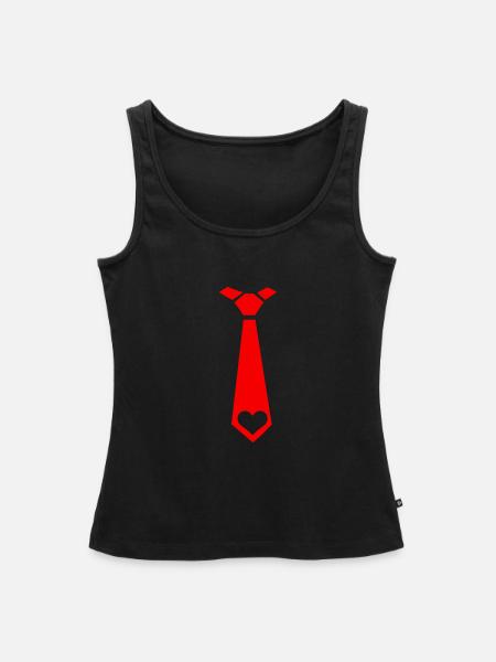 Krawatte - Frauen Premium Organic Tank Top - Schwarz