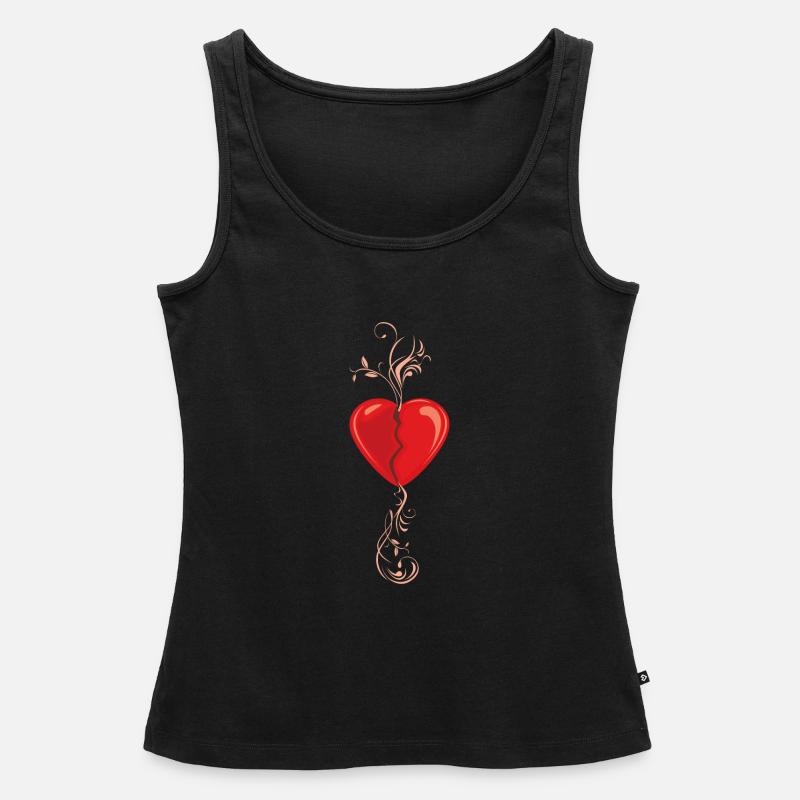 Cuore a pezzi - Canottiera ecologica Premium da donna - nero