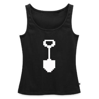 schaufel pixel - Frauen Premium Organic Tank Top - Schwarz - Vorne - AI Model Female 172 light (172cm)
