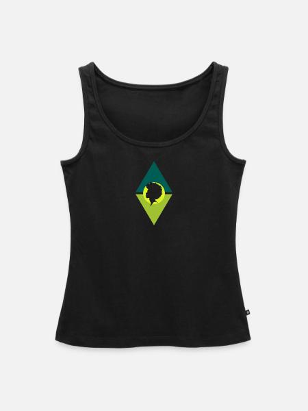 70s Afro - Frauen Premium Organic Tank Top - Schwarz