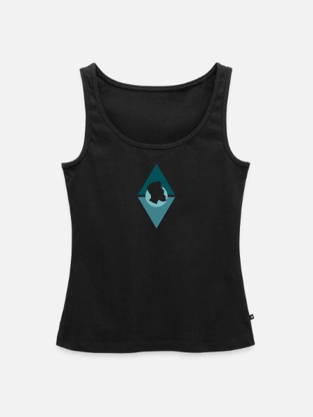 Schnurrbart Sir - Frauen Premium Organic Tank Top - Schwarz