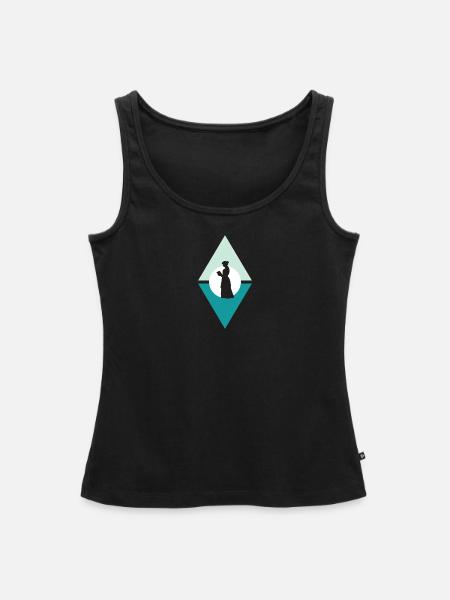 Lesen Writing Buch - Frauen Premium Organic Tank Top - Schwarz
