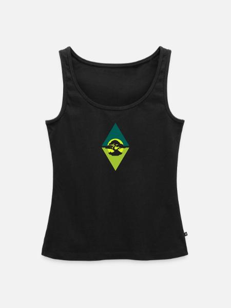 Baum Wachsen Bonsai - Frauen Premium Organic Tank Top - Schwarz
