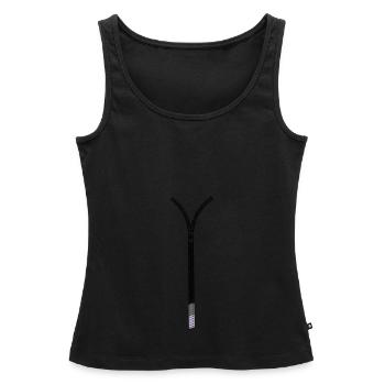 curseur - Débardeur bio Premium Femme - noir - Devant - AI Model Female 172 light (172cm)