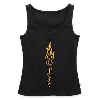 Zauberstab Fackel Zauberer Magie Magier - Frauen Premium Organic Tank Top - Schwarz - Vorne - AI Model Female 172 light (172cm)