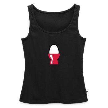 Ei - Frauen Premium Organic Tank Top - Schwarz - Vorne - AI Model Female 172 light (172cm)