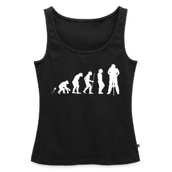 Presslufthammer Evolution Fun Shirt - Frauen Premium Organic Tank Top - Schwarz - Vorne - AI Model Female 172 light (172cm)