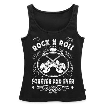 Rock N Roll Forever And Ever Graphic - Débardeur bio Premium Femme - noir - Devant - AI Model Female 172 light (172cm)