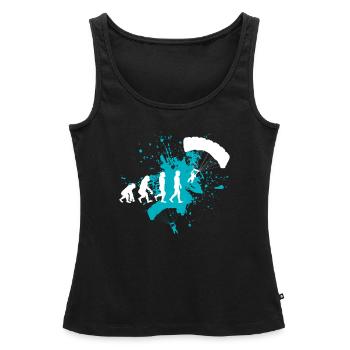 Paragliding Gleitschirm - Frauen Premium Organic Tank Top - Schwarz - Vorne - AI Model Female 172 light (172cm)